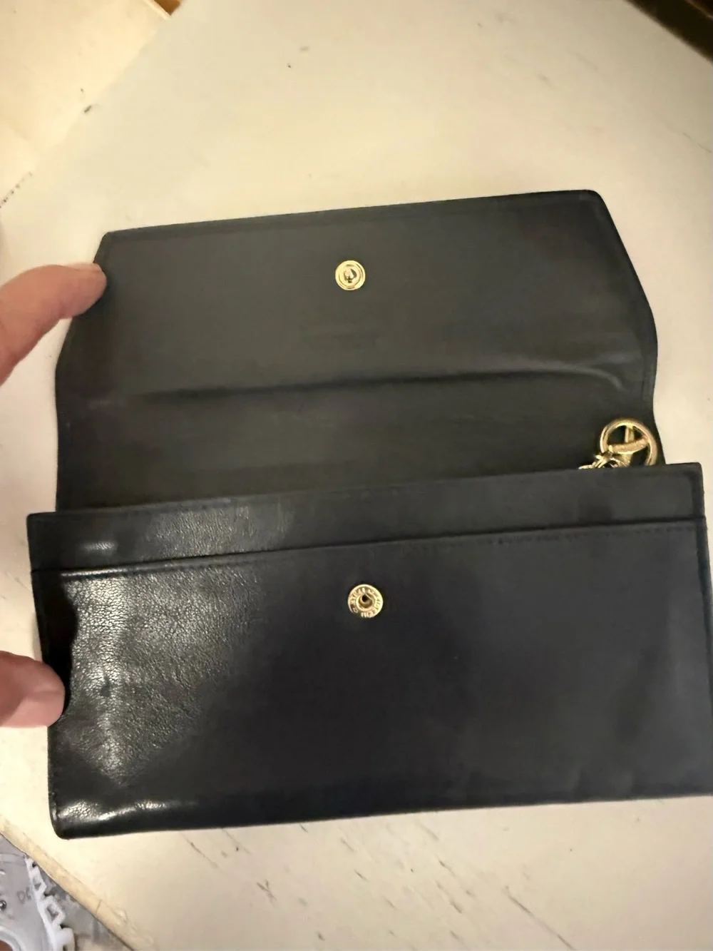 Very Rare Beautiful Vintage HTF Black Leather Paloma Picasso